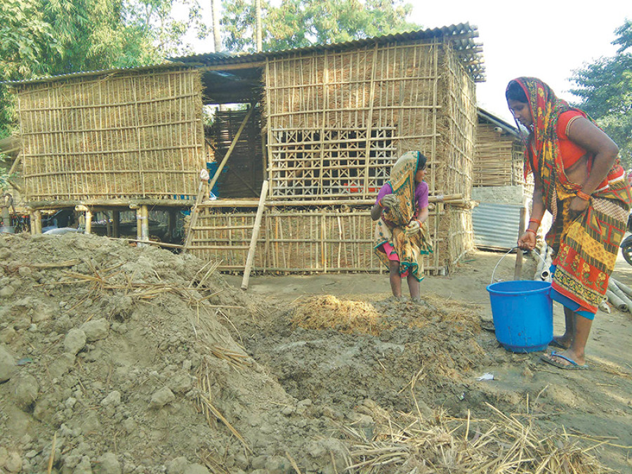 125 makeshift huts handed over to flood displaced in Morang