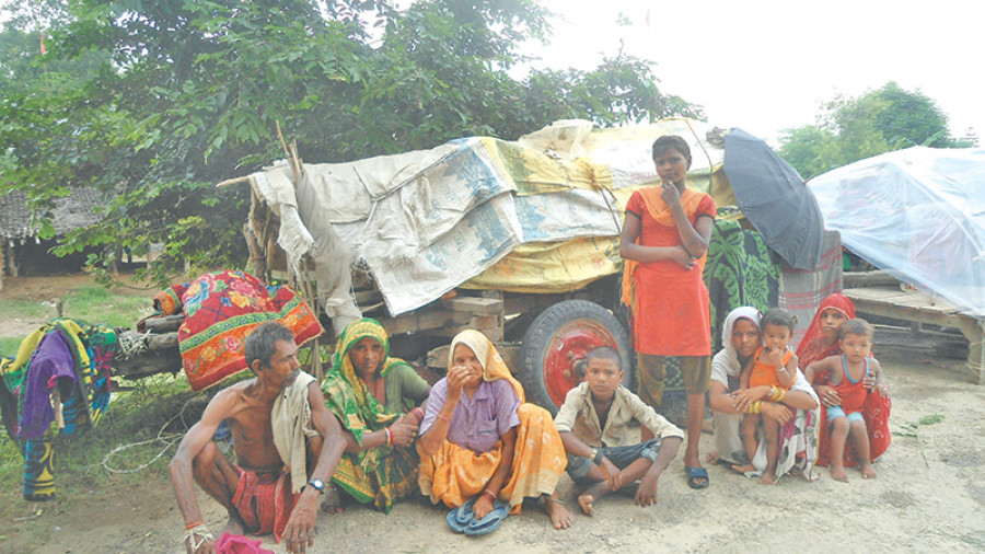 Like homeless among ruins of their homes