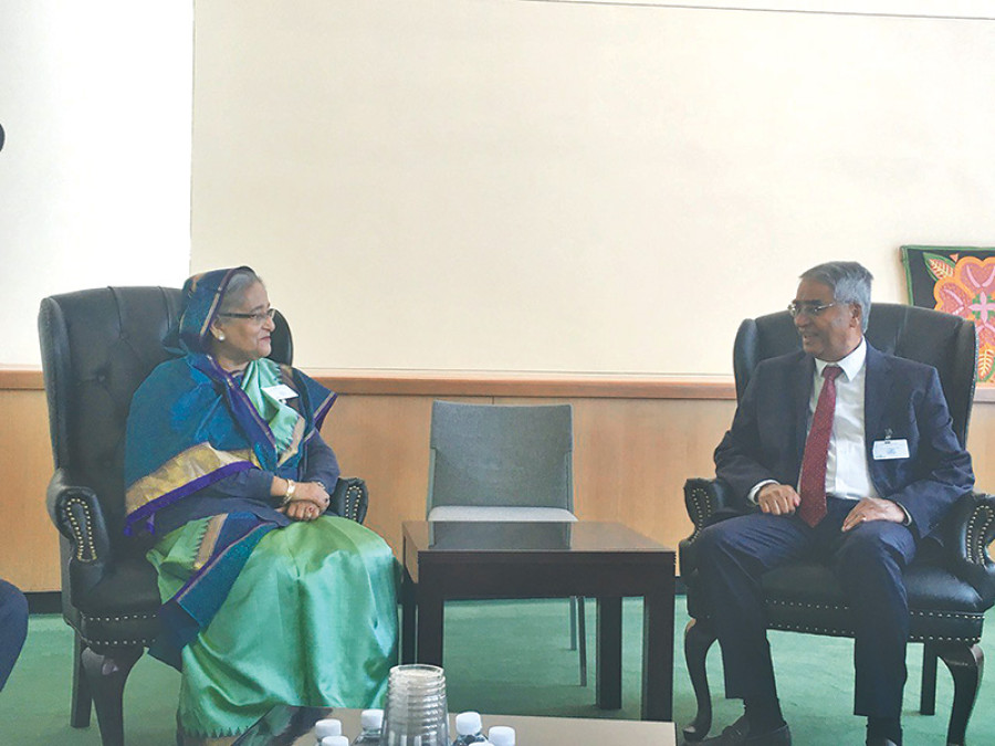 Deuba meets Saarc leaders in New York