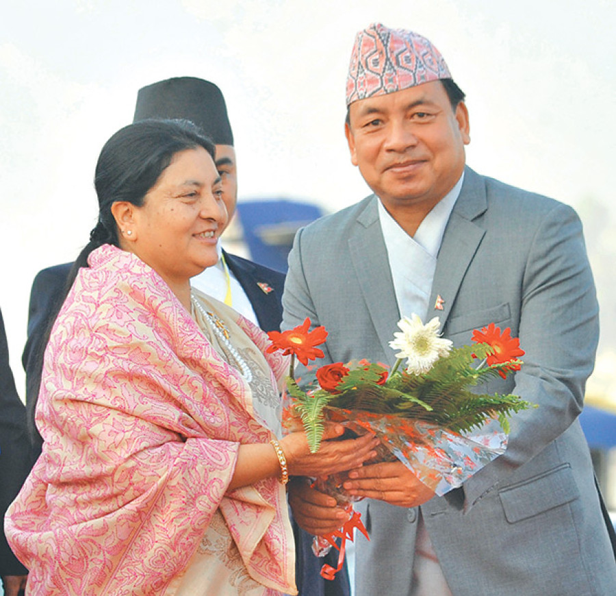 President Bhandari leaves for UAE
