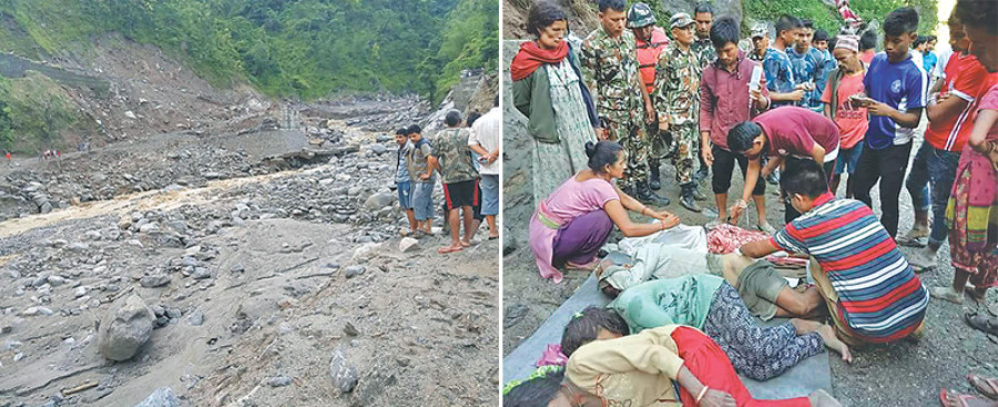 2 killed, 3 feared dead in overnight floods