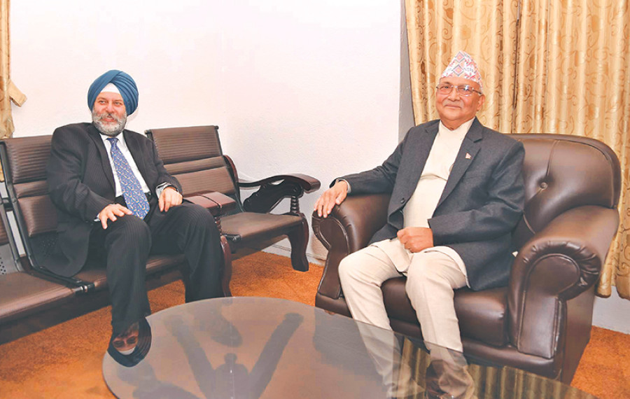 New Indian envoy meets Deuba, Oli