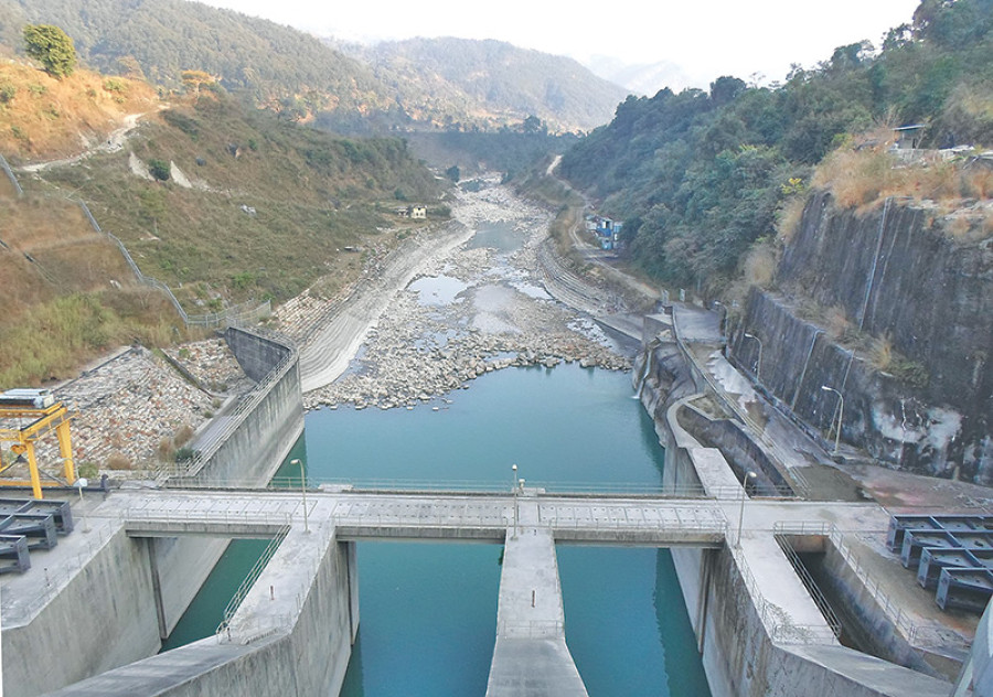 Power output falls due to reduced river flow