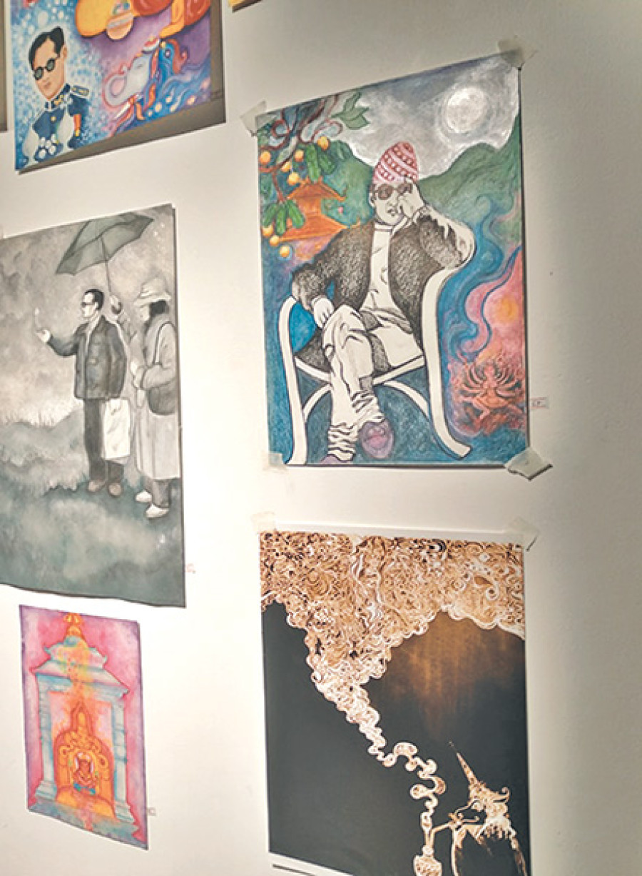 Moynihan’s Kathmandu paintings on display