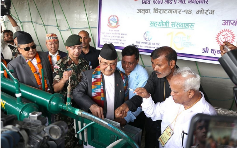 PM inaugurates gas pipeline in Biratnagar
