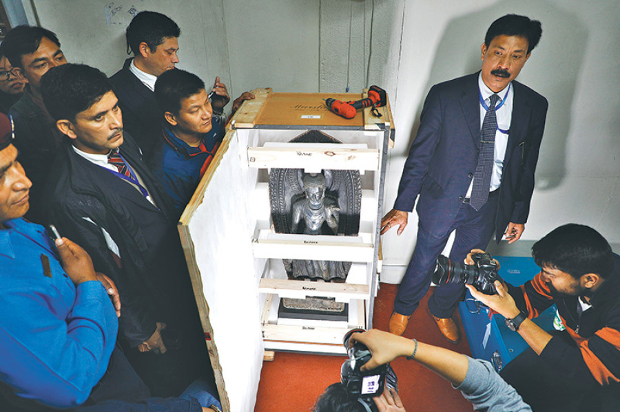 Two stolen idols returned to Kathmandu after 30 years