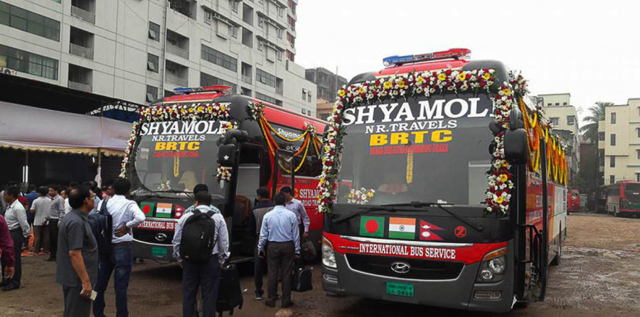 Trial run of Bangladesh-India-Nepal bus service flagged off