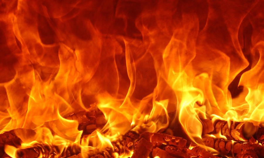Moving bus catches fire in Bardiya