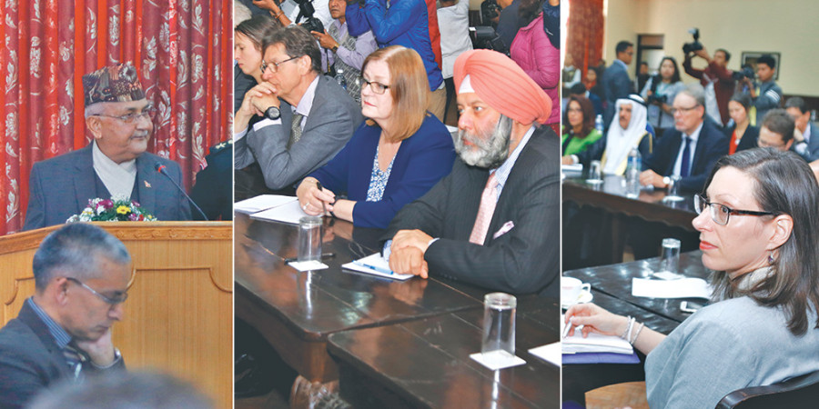 PM briefs international community