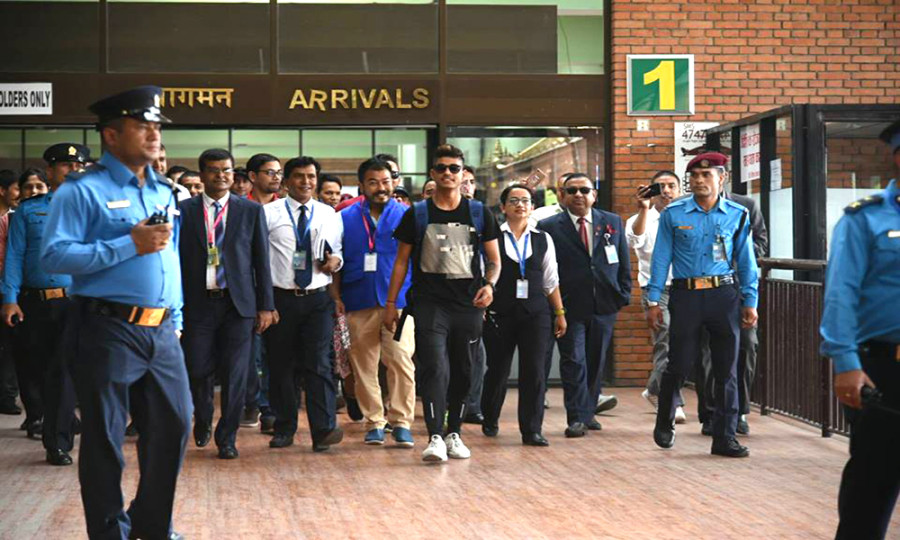 Sandeep Lamichhane returns home after IPL stint (In photos)