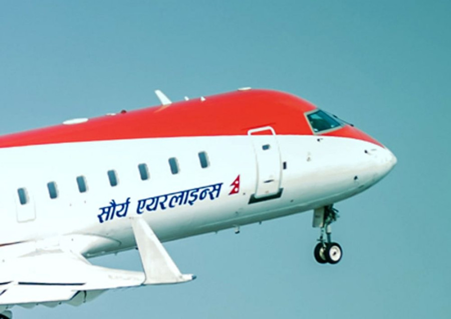 Saurya Airlines jet suffers bird strike in Kathmandu