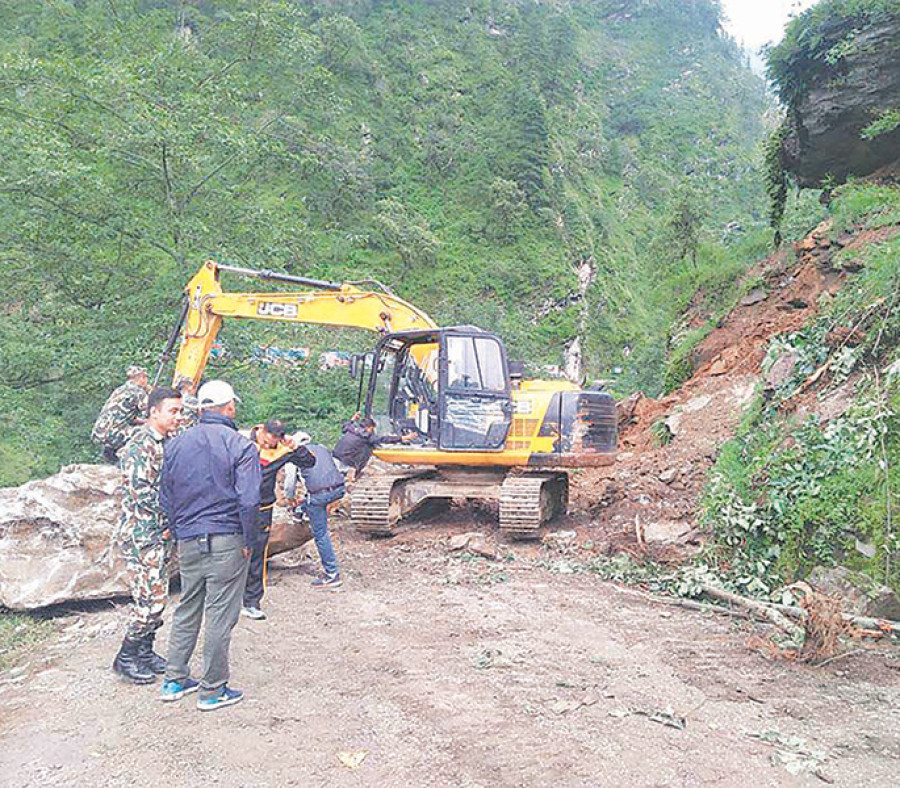 Division office starts repairing Dhunche-Syaphrubeshi road