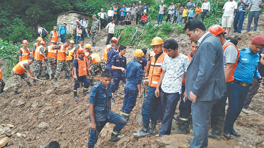 75 houses in Khalanga town face danger from landslides