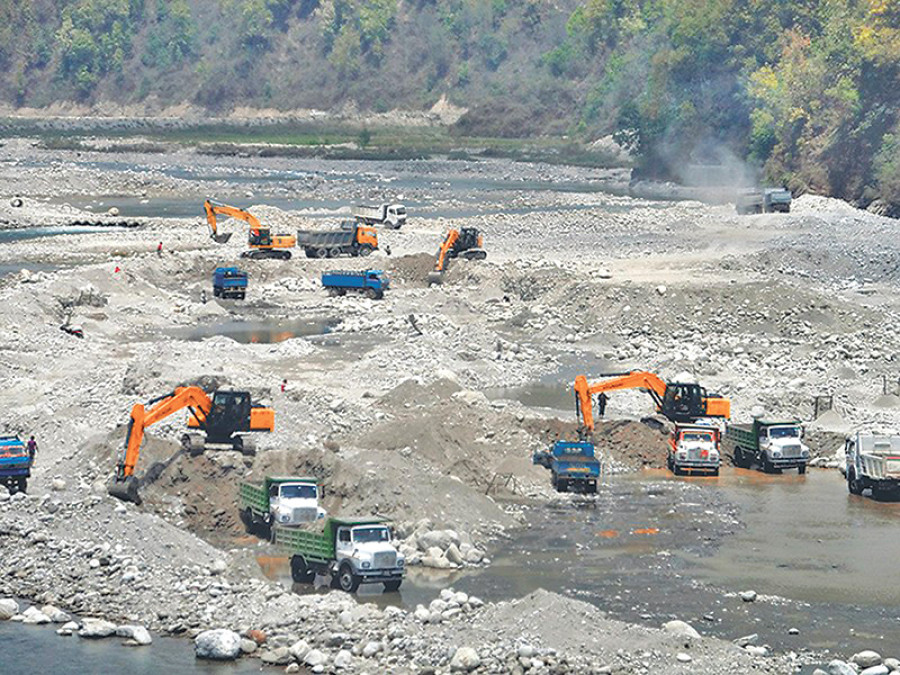 Riverbed mining halted pending investigation