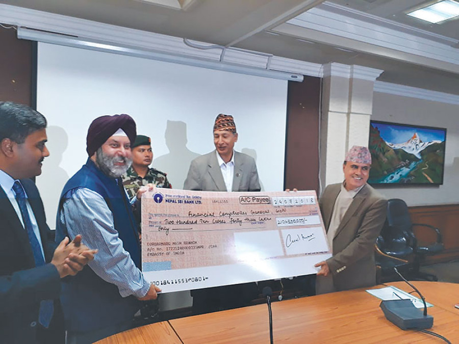 India presents Rs 2.1 billion housing grant to Nepal