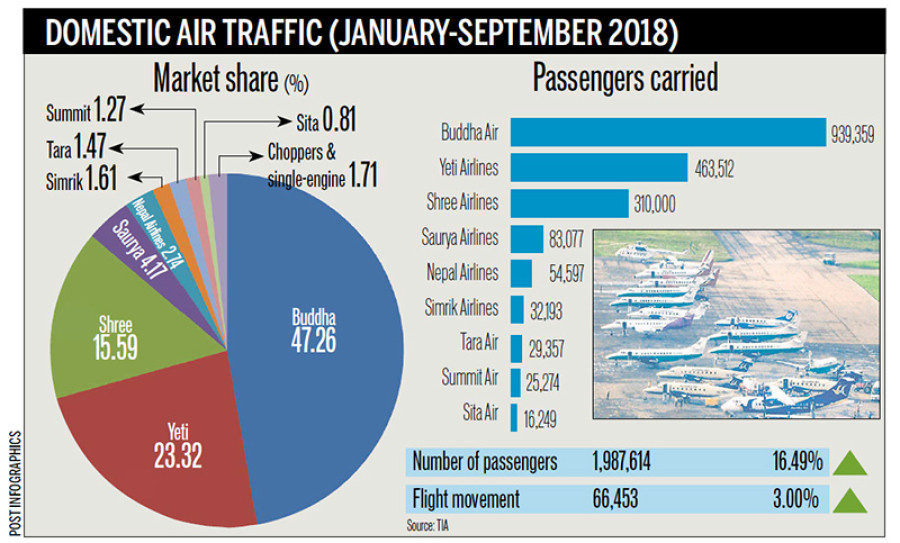 Domestic air passenger traffic soars 16 percent
