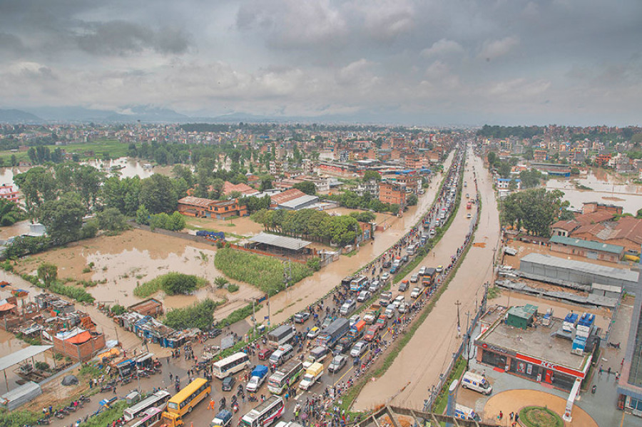 Heavy rains inundate Bhaktapur