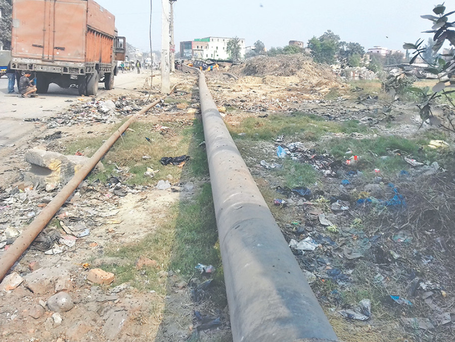 Nepal completes nearly 80 percent of pipe laying works