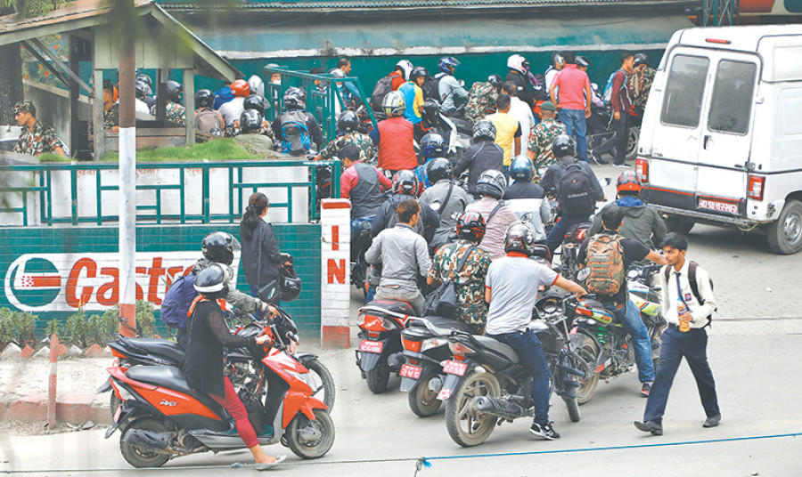 Motorists line up for fuel amid disruption
