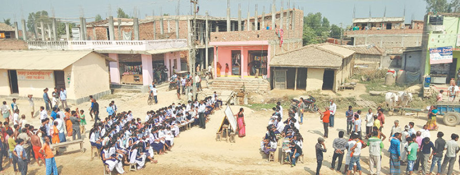 Road expansion leaves students of Rajarshi School without classrooms