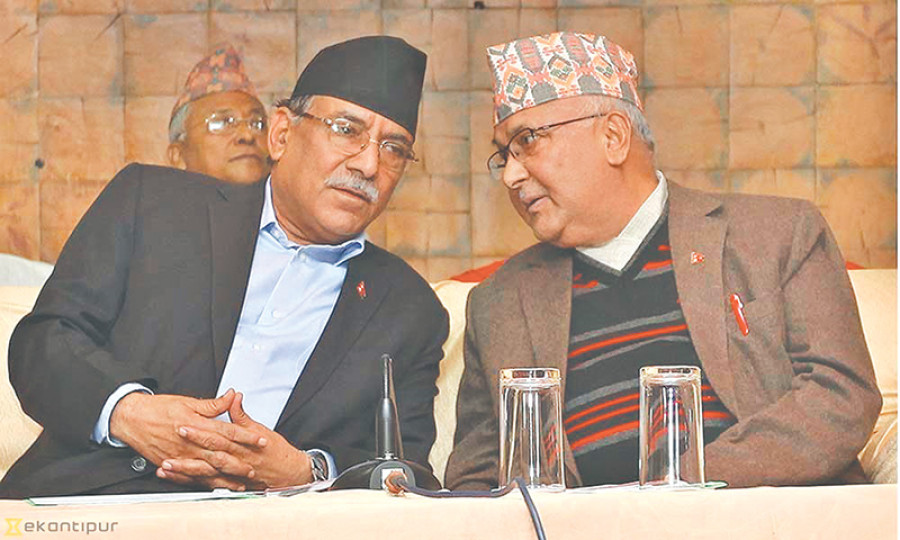 UML-Maoist merger: Oli, Dahal ‘committed’ to party unity