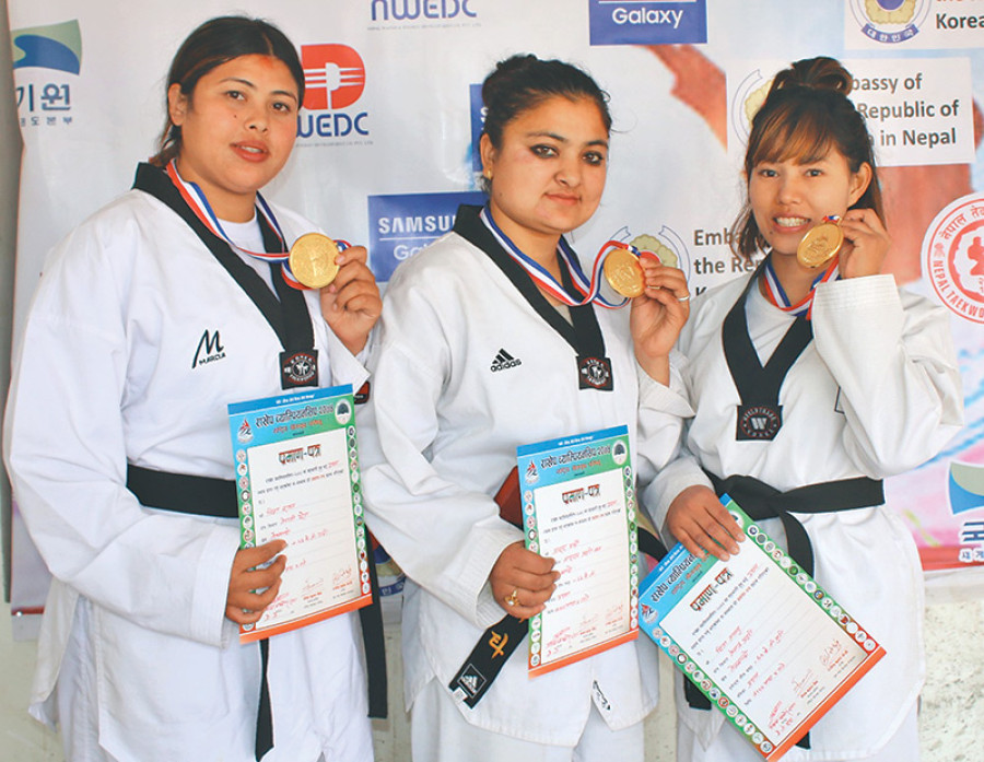 Rawal Karki Tamang Strike Gold Medals In Taekwondo