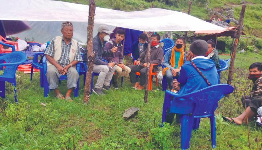 Buried roads and bad weather affect relief efforts for Myagdi landslide survivors