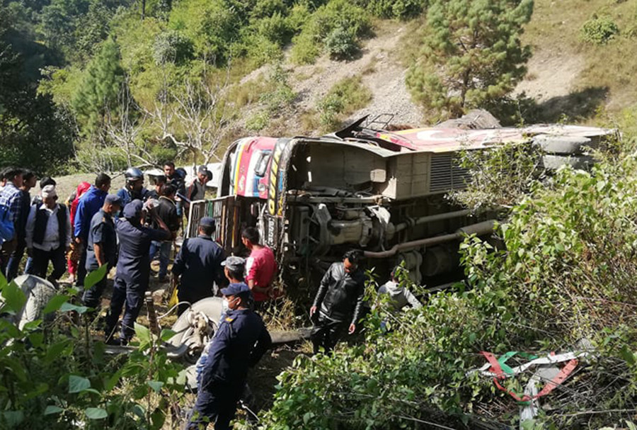 At least 12 killed in Salyan bus accident