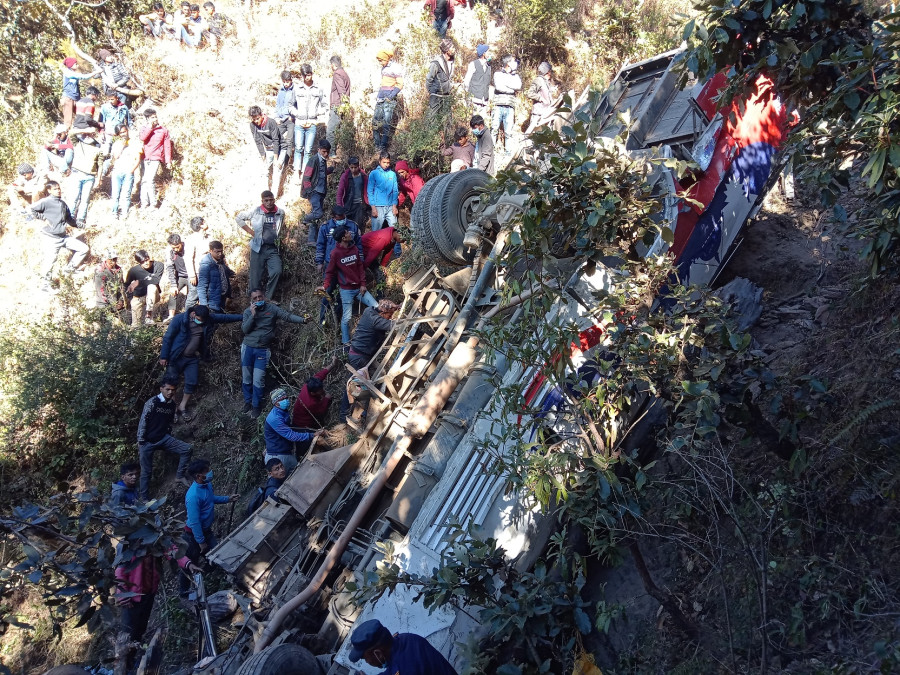 Nine people killed, 34 others injured in bus accident in Baitadi