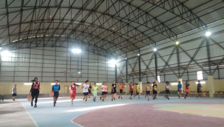 Lure of basketball on the rise with the construction of new court in Dharan