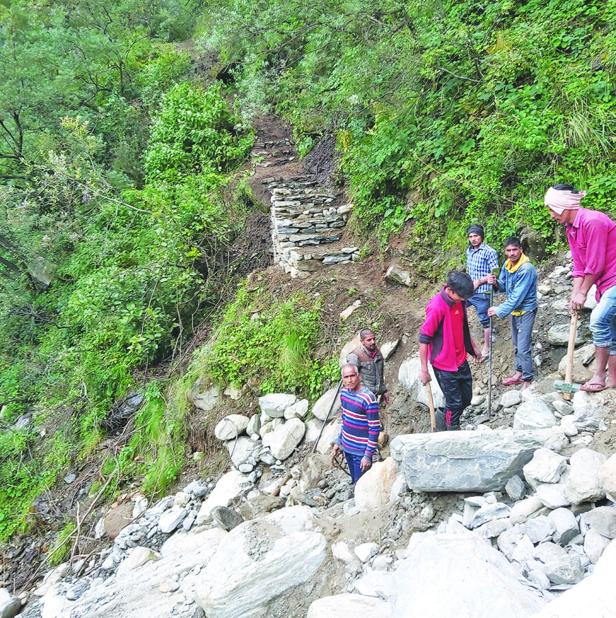 Track construction begins to link Darchula villages with headquarters