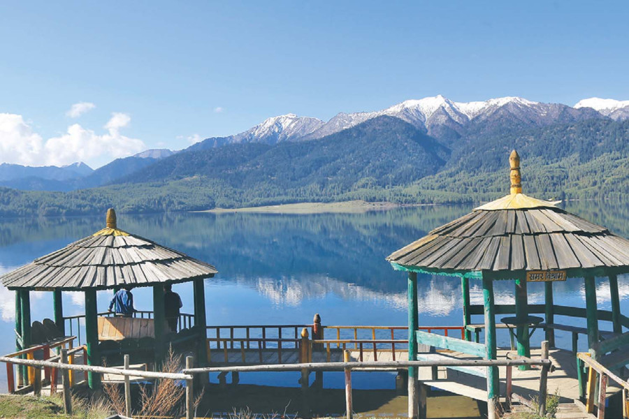 Bicycle track construction around Rara Lake moving at a snail’s pace