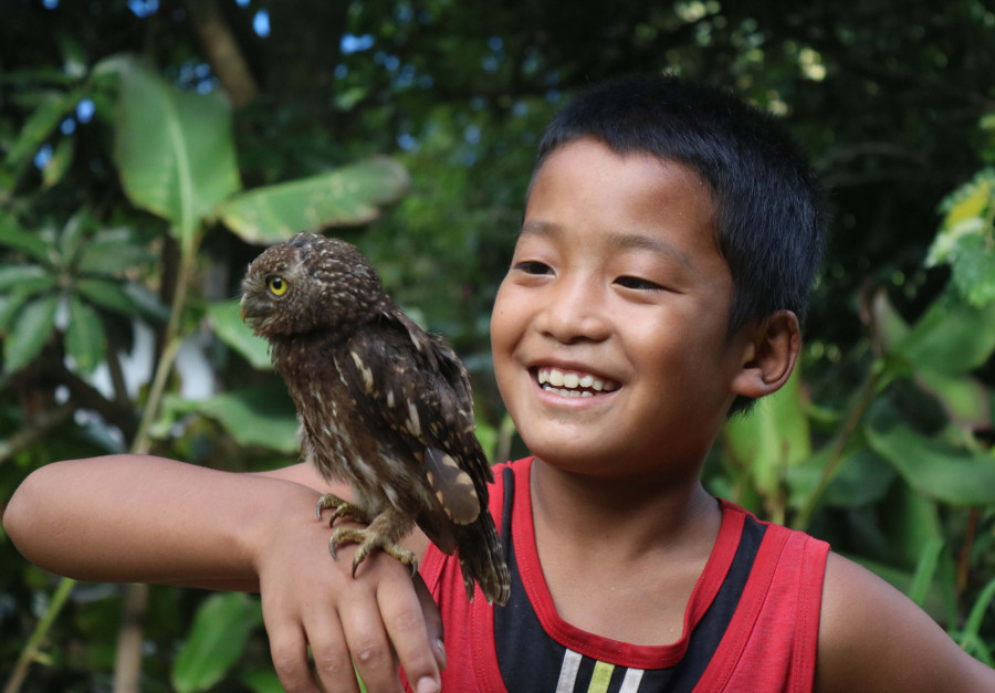 School students actively involved in the conservation of owls in Khotang