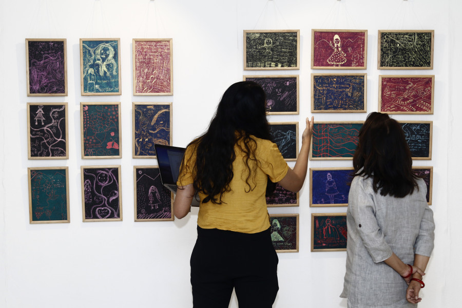 District girls paint, write and scrawl for equal rights