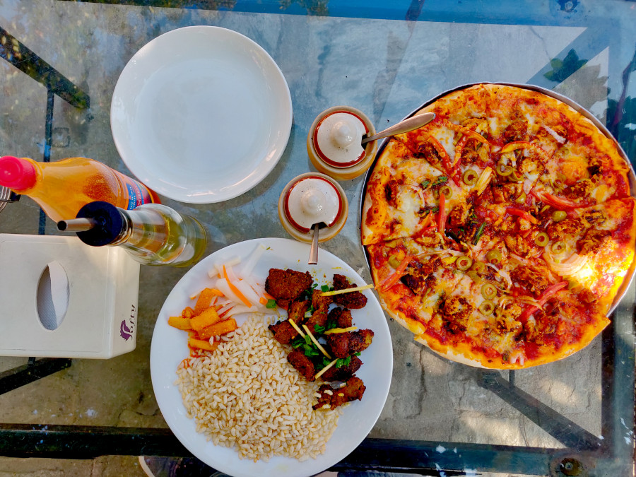 Choila on a pizza? At Bricks Cafe, a decent experiment, with some risks