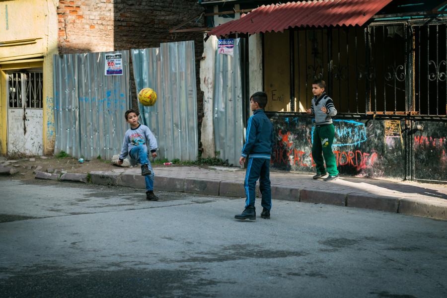 Where do the children play?