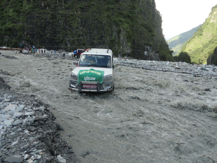 Poor condition of Beni-Jomsom road affects pilgrims to Kagbeni in Mustang