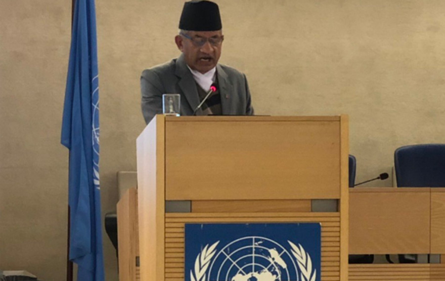 No blanket amnesty for serious rights violations, Gyawali says in Geneva