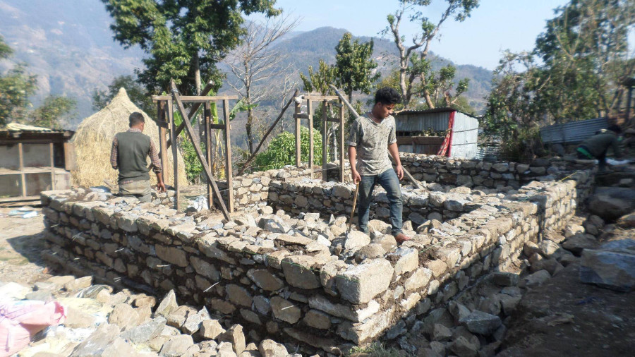Rebuilding work fails to progress as expected in Gorkha district