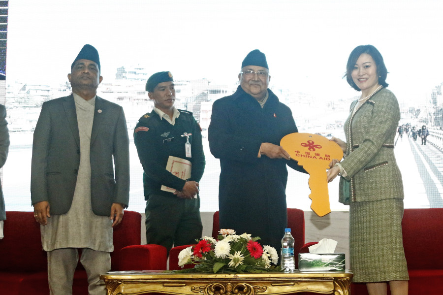 China formally hands over Kalanki-Koteshwor road expansion project
