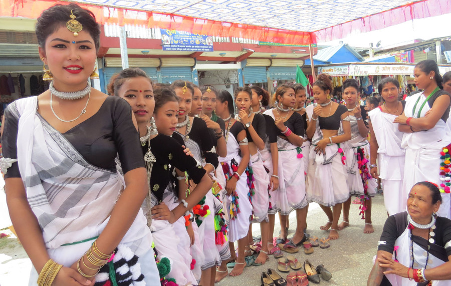 Chitwan teens warm up for Jitiya fest singing songs about dengue
