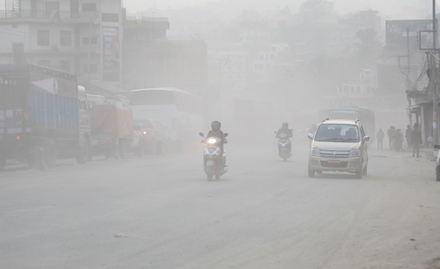 PM Oli’s claim that Kathmandu is ‘dust free’ is far from reality
