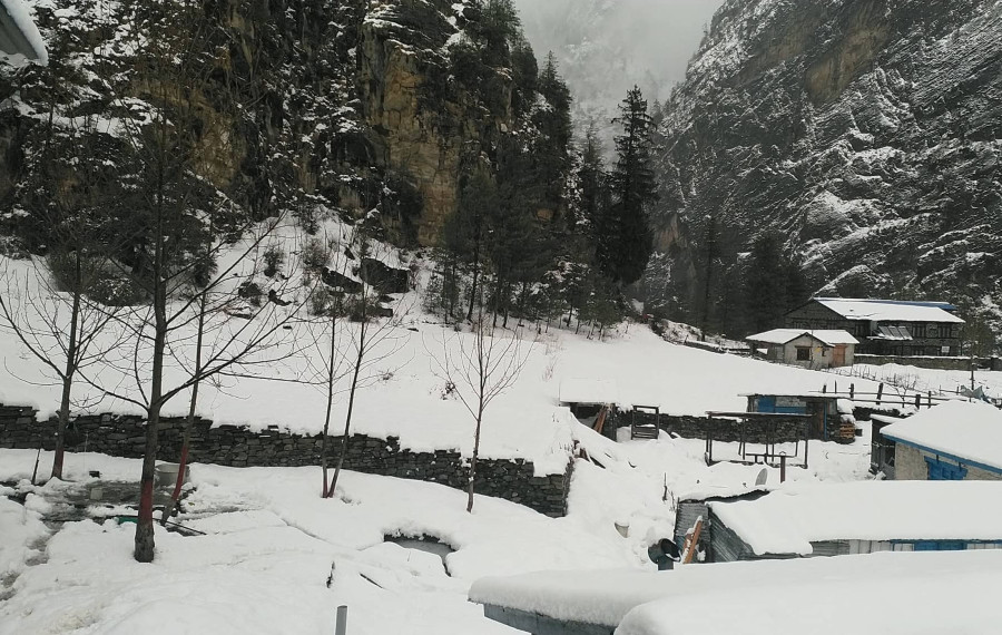 Tourists stranded after snowfall