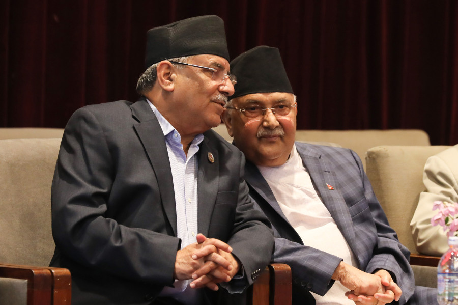 Oli and Dahal present a unified face, but cracks are visible all over the ruling party