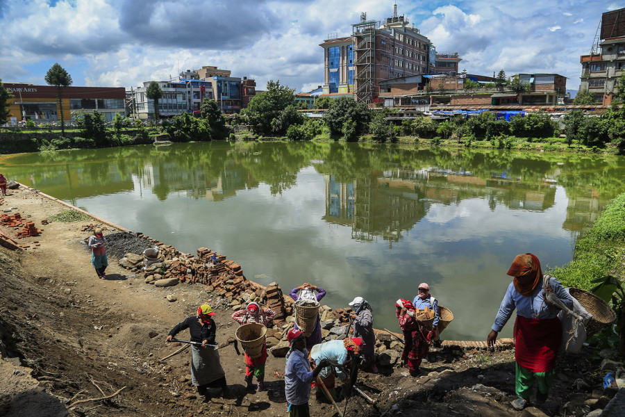 Lalitpur city is taking local initiatives to restore Malla-era Nhu Pokhari