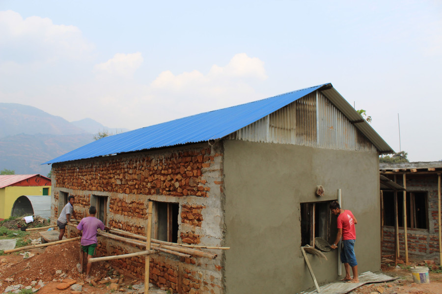 Reconstruction work in Sindhuli moves at a snail's pace