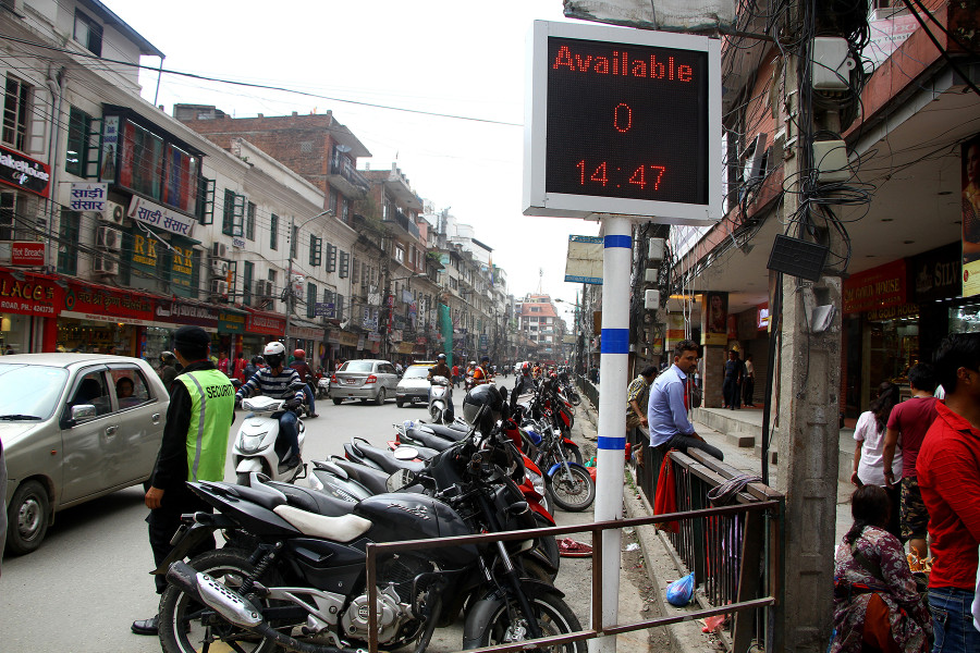 Kathmandu residents appreciate the ‘smart parking’ in New Road, but complain of higher costs