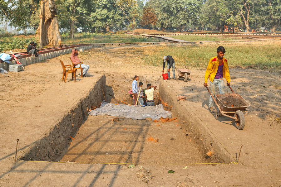 Archaelogists start excavation works at Tilaurakot, Kapilvastu