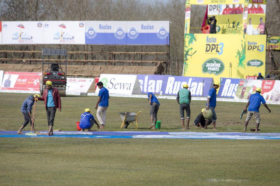 Slow pitch, rain ruin Dhangadhi Premier League's first half