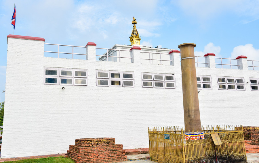 Historic Ashoka Pillar in Buddha's birthplace is losing its shine amid negligence